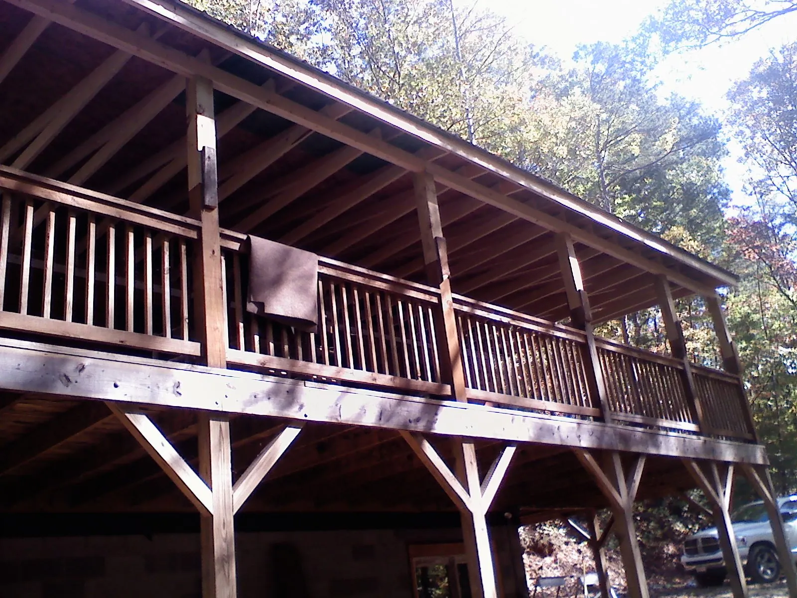 Timber framing under a new elevated porch and deck — Roof Leak Repair in Morrisdale by Roofing Brothers